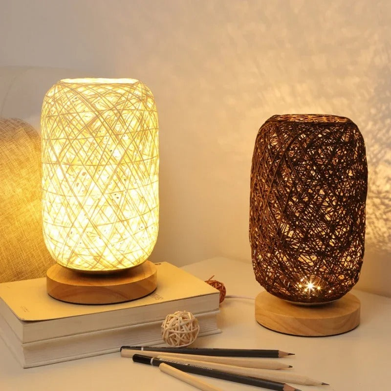 Rattan Weave Table Lamp