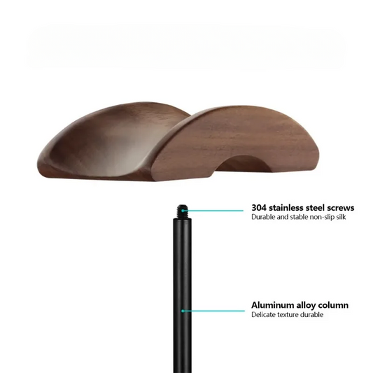 Auraline™ Wooden Curve Headphone Stand