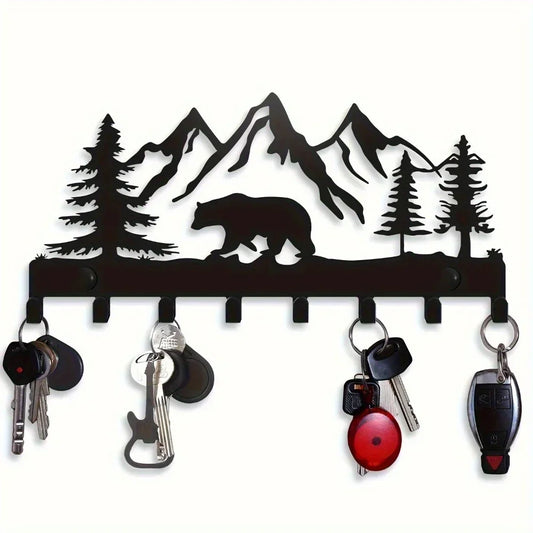Bear Mountain Metal Wall Hook Rack