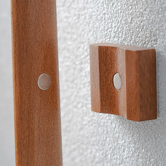 Magnetic Wooden Shoehorn with Wall Mount