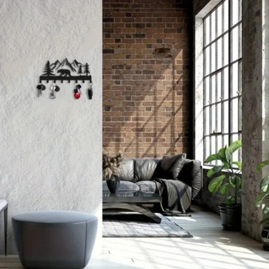 Bear Mountain Metal Wall Hook Rack