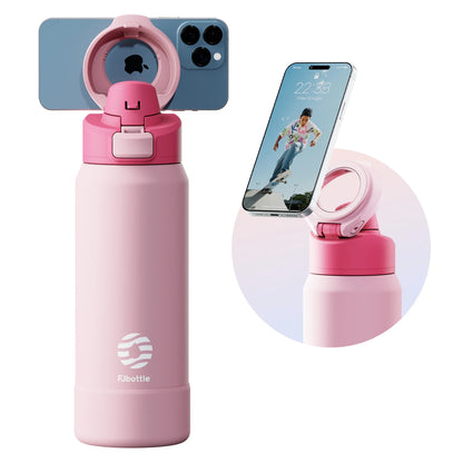 Sports Water Bottle with Magnetic Phone Holder