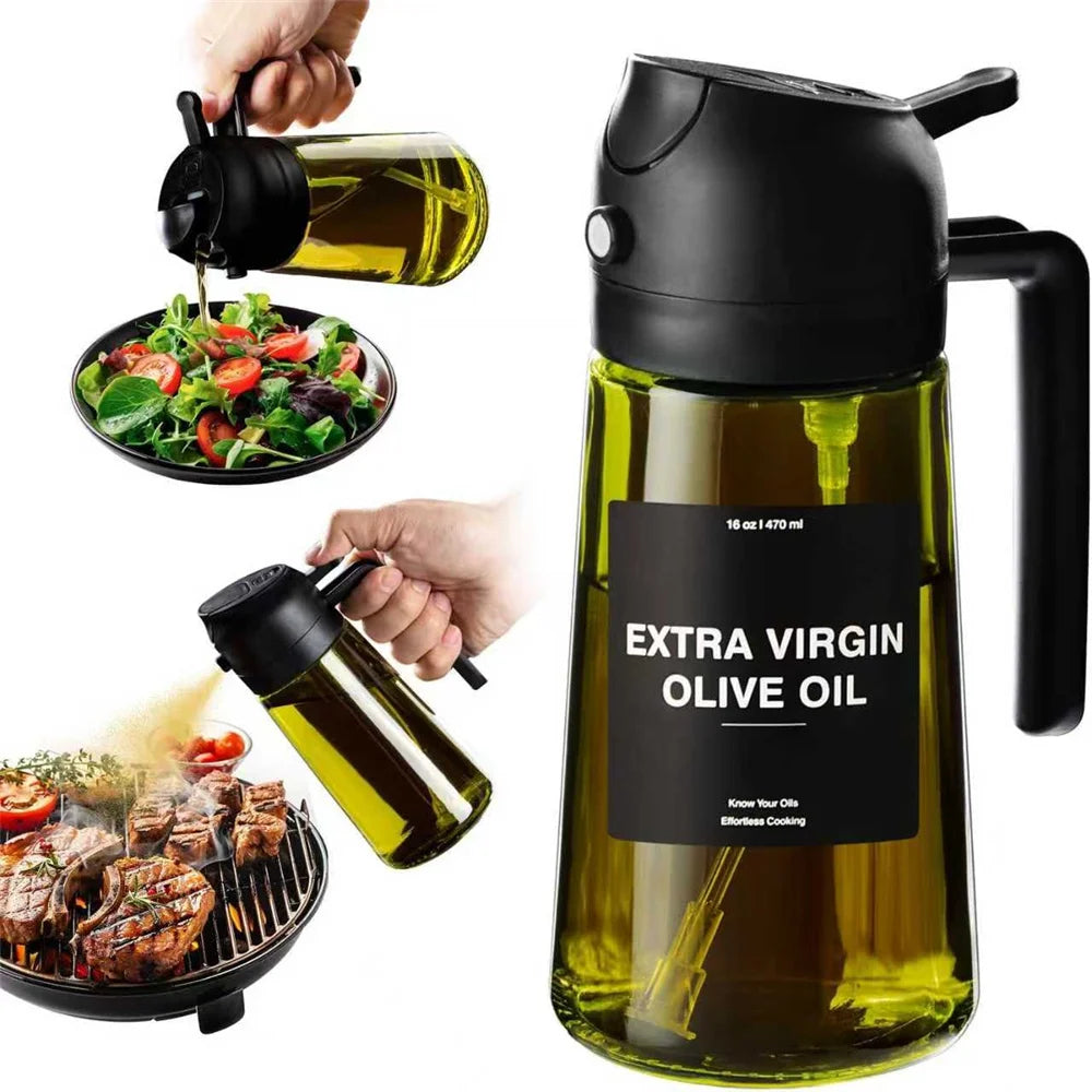 DualFlow™ 470ml Olive Oil Spray & Pour Bottle