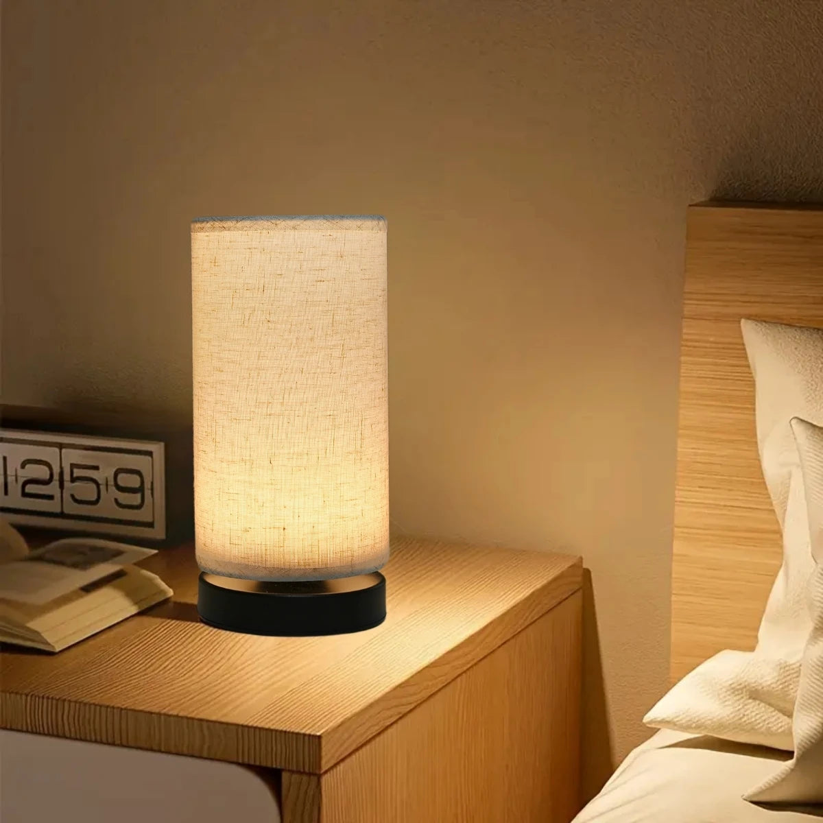 LumaSoft™ Cylinder Bedside Night Light