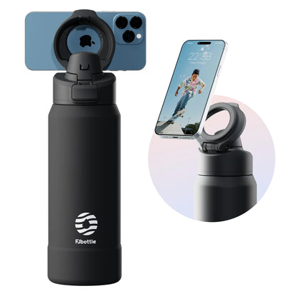 Sports Water Bottle with Magnetic Phone Holder