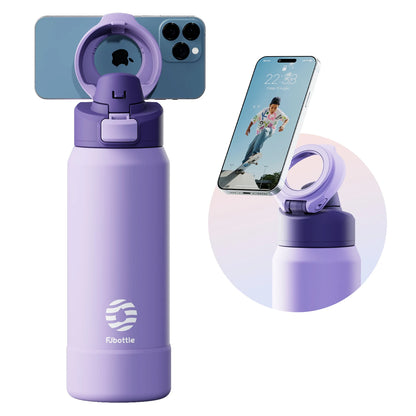 Sports Water Bottle with Magnetic Phone Holder
