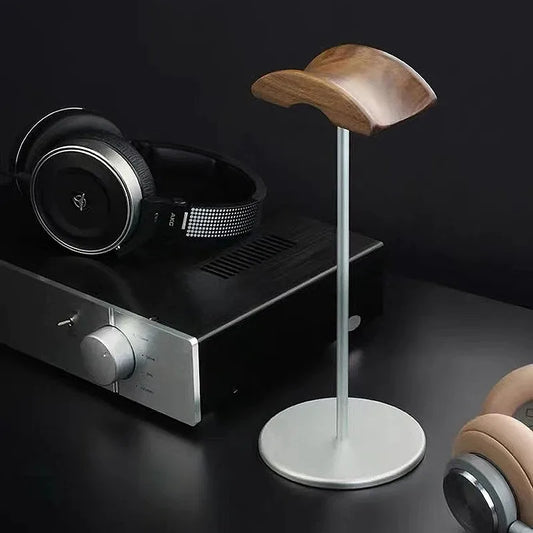 Auraline™ Wooden Curve Headphone Stand