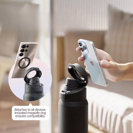 Sports Water Bottle with Magnetic Phone Holder